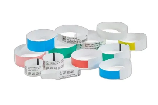 Wristband, Synthetic, 1x11in (25.4x279.4mm); DT, Z-Band Ultra Soft, Coated, Permanent Adhesive, Cartridge, GREEN