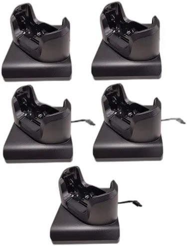 Set of five charge-only replacement cradle cup for TC501 devices WITH a protective boot. Includes a user-swappable cup, screw to attach cup to base and five pre-installed shims (SHIM-CRD-TC5AB). Sold Separately: Protective Boot (SG-TC5AEXO-01).