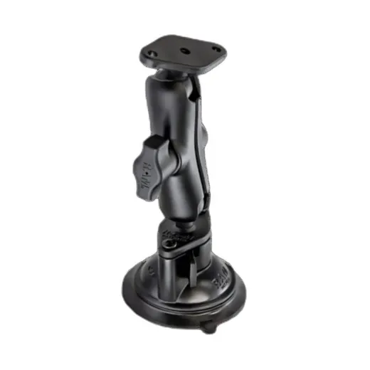 RAM Twist Lock Suction Cup with Double Socket Arm and Diamond Base Adapter; Overall Length: 6.75inch. For the TC75 Vehicle Cradle.