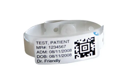 Wristband, Vinyl, 0.4 x 6.25in, Integrated Clip Closure, Infant, 10 bands/sheet, 25 sheets/case