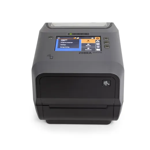 Thermal Transfer Printer (74/300M) ZD621R, Color Touch LCD; 203 dpi, USB, USB Host, Ethernet, Serial, BTLE5, ROW, RFID - UHF, Brazil Cord, Swiss Font, EZPL