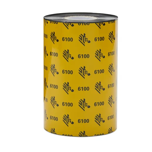 Wax Ribbon, 110mmx900m (4.33inx2952ft), 2100; High Performance, 25mm (1in) core, 6/box