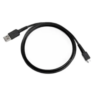This is a micro-USB active-sync cable that allows for active-sync connectivity between the mobile computer in a single-slot or two-slot cradle and a host device. This cable is typically used with a single-slot USB / charging cradle and the length is approximately 48 inches.