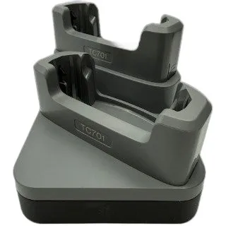 Charge-Only ShareCradle to charge up to two TC701 devices. Sold Separately: USB-C Cable (CBL-EC5X-USBC3A-01), Country-specific 45W power supply adapter.