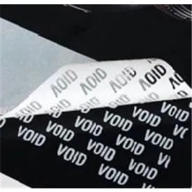 Label, Polyester, 2x0.5in (50.8x12.7mm); TT, 8000T Void Gloss, Coated, Permanent Adhesive, 3in (76.2mm) core, 3000/roll, 1/box, Plain