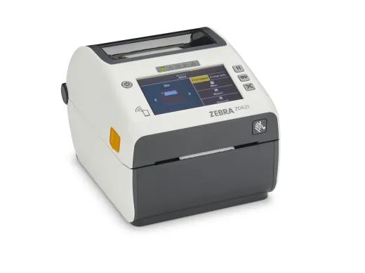 Direct Thermal Printer ZD621; Healthcare, Color Touch LCD; 203 dpi, USB, USB Host, Ethernet, Serial, BTLE5, US Cord, Swiss Font, EZPL