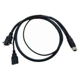 3.2 ft (1 m) cable for Iris GTX to connect VGA and USB. M12 to HD-15 and USB connectors.