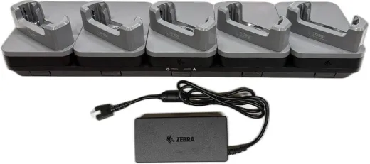 KIT: Ethernet / USB Communication ShareCradle to charge up to five TC501 devices WITHOUT a protective boot. Includes power supply (PWR-BGA12V150W1WW). Sold Separately: Country-specific AC line cord.