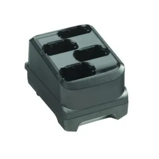 SAC-MC33-4SCHG-01 - MC3300 / MC3300x / MC3300ax; MC3400 / MC3450 Four-slot battery charger. Sold separately: Power Supply (PWR-BGA12V50W0WW), DC cable (CBL-DC-388A1-01), and country-specific AC line cord.