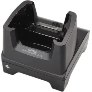 RFD90, 1 Device Slot/0 Toaster Slots, Charge Only Cradle with support for TC70/70x/72/75/75x/77. Requires Power Supply (PWR-BGA12V50W0WW), DC Line Cord (CBL-DC-388A1-01), and Country Specific Line Cord.