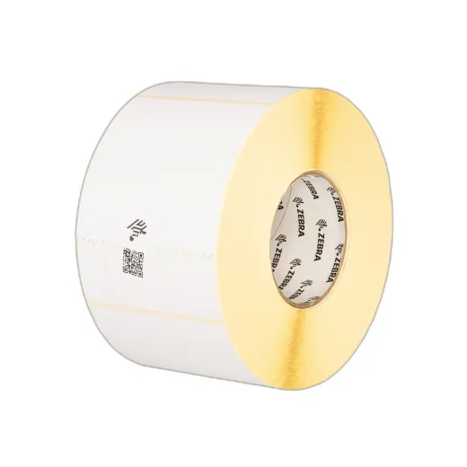 Label, Polyester, 0.9062x0.375in (23x9.5mm); TT, Z-Xtreme 5000T White, High Performance Coated, Permanent Adhesive, 3in (76.2mm) core, 3000/roll, 1/box, Plain