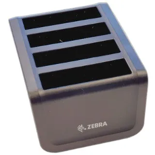 4-slot PowerPack battery charger. Required Power Supply PWR-BGA12V50W0WW, DC Cord CBL-DC-388A1-01, AC Line Cord sold separately. (ET5x, ET8x).  Also compatible with ET8x power pack.