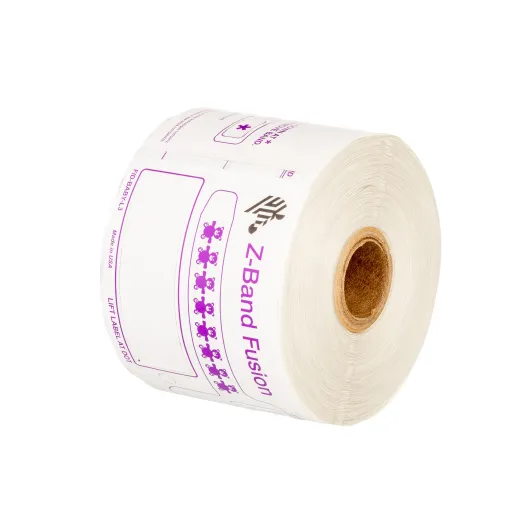 ID Tag, Polypropylene/polyester, Direct Thermal, Z-Band Fusion, Adhesive Closure, 2.5 x 2.875 (0.875 x 1.75 printable), 500/roll, 1 core, 2 rolls/case
