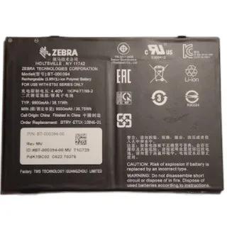 BATTERY PACK, LITHIUM POLYMER, 9660 MAHR / 3.85 V / 37.1 WHR, ET51 OR ET56 10 ANDROID ONLY, REPLACEMENT INTERNAL BATTERY