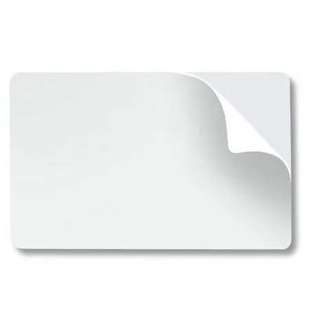 Zebra white composite cards, 30 mil, Retransfer ready (500 cards)