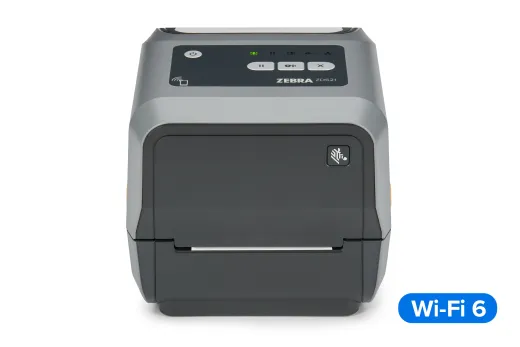 Thermal Transfer Printer (74/300M) ZD621; 203 dpi, USB, USB Host, Ethernet, Serial, 802.11ax, BT5.3, USA/Canada, US Cord, Swiss Font, EZPL