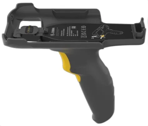 TC53 / TC58; TC53e / TC58e / TC53e-RFID electric trigger handle. Requires a rugged boot (SG-NGTC5EXO1-01). Optional wrist band (SG-PD40-WLD1-01) is also available.