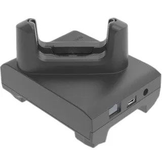 EC50/EC55 Single Slot Charge & USB3.0/Ethernet Cradle; Supports device with/without trigger gun;  Includes power supply (PWR-BGA12V50W0WW) and DC cable (CBL-DC-388A1-01);  AC line cord sold separately
