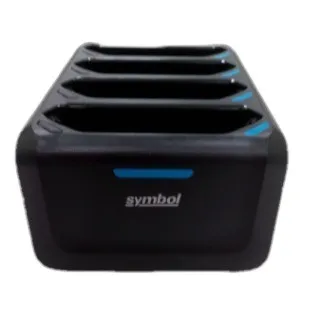 4-Slot Battery Charger (TC7X series). Standalone use requires PWR-BGA12V50W0WW, CBL-DC-388A1-01 and country specific line cord, all sold separately. When docked on 5-Slot Cradle requires Adapter Cup (CUP-SE-BTYADP1-01), sold separately.