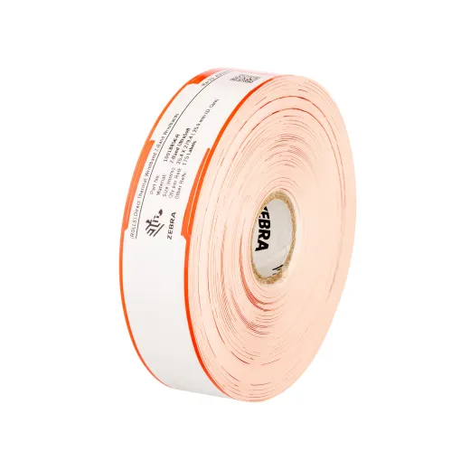 Wristband, Synthetic, 1x11in (25.4x279.4mm); DT, Z-Band Ultra Soft Lam, Coated, Permanent Adhesive, 1in (25.4mm) core, 175/roll, 6/box, Red, Printed