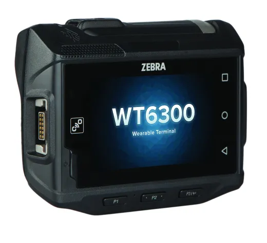 WT6300 Wearable Terminal, Touch Display, Extended Battery (5000mAh), 3GB RAM/32GB Flash, Android 10 GMS, English, Rest of World.  Mounts must be ordered separately