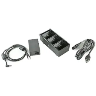 3 slot battery charger; ZQ600, QLn and ZQ500 Series; Includes power supply and US power cord