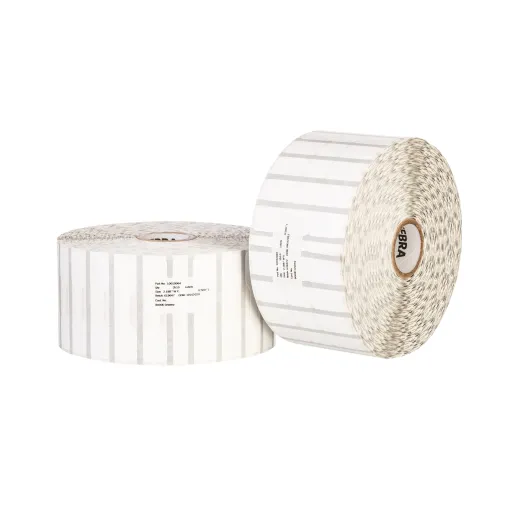 Label, Kimdura Polypropylene, 2.1875x0.5in (55.6x12.7mm); TT, 8000T Jewelry, Coated, Permanent Adhesive, 1in (25.4mm) core, 3510/roll, 6/box, Plain. Jewelry butterfly label with flaps.