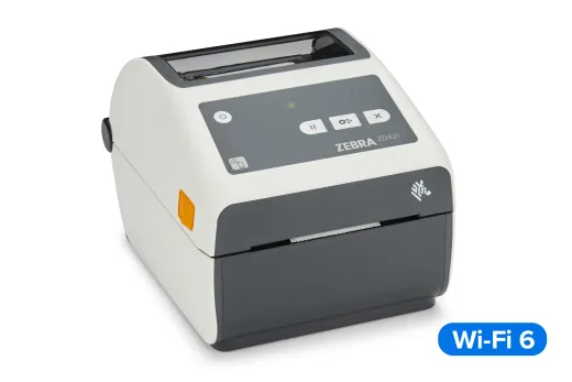 Direct Thermal Printer ZD421; Healthcare, 203 dpi, USB, USB Host, Modular Connectivity Slot, 802.11ax, BT5.3, USA/Canada, US Cord, Swiss Font, EZPL