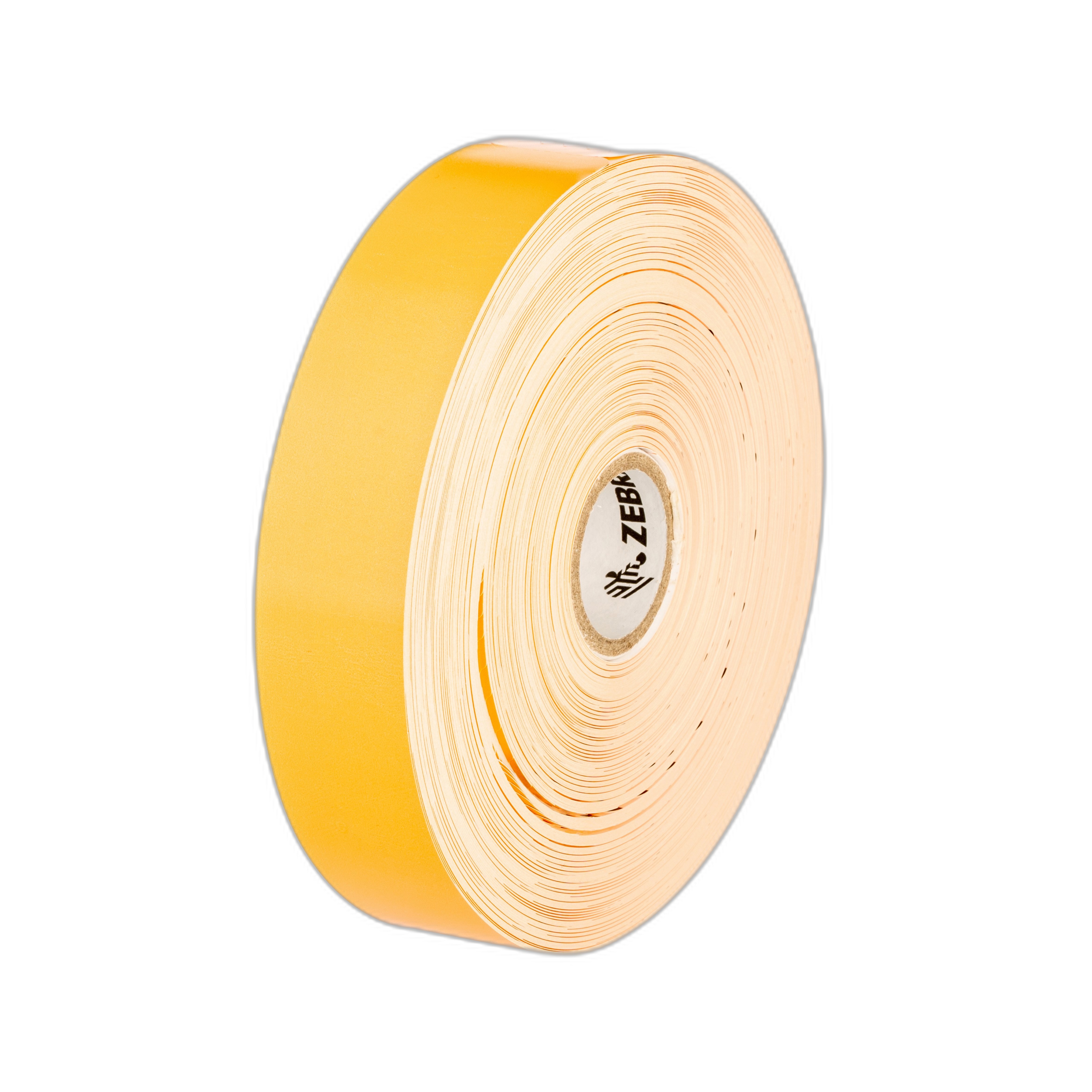 Wristband, Polypropylene, 1x10in (25.4x254mm); Direct thermal, Z-Band Splash, Adhesive closure, 1in (25.4mm) core, 350/roll, 4/box, Yellow. Black mark sensing.