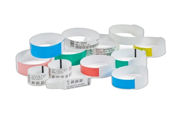 Wristband, Synthetic, 1x11in (25.4x279.4mm); DT, Z-Band Ultra Soft, Coated, Permanent Adhesive, Cartridge, BLUE