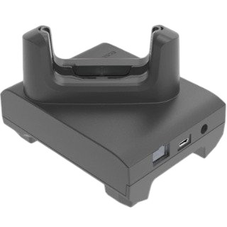 EC50/EC55 Single Slot Charge & USB3.0/Ethernet Cradle; Supports device with/without trigger gun;  Includes power supply (PWR-BGA12V50W0WW) and DC cable (CBL-DC-388A1-01);  AC line cord sold separately