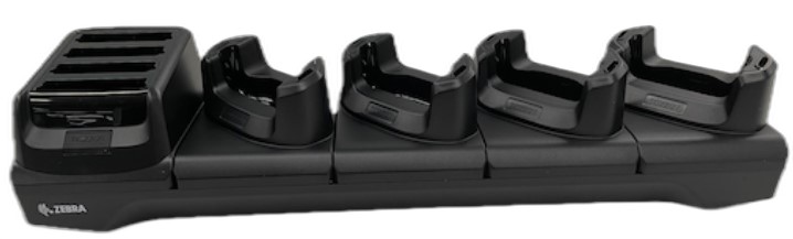 Ethernet / USB Communication ShareCradle to charge up to four TC22 / TC27 devices WITHOUT a protective boot and its four batteries. Sold Separately: Power Supply (PWR-BGA12V108W0WW), DC Cable (CBL-DC-381A1-01) and AC line cord.