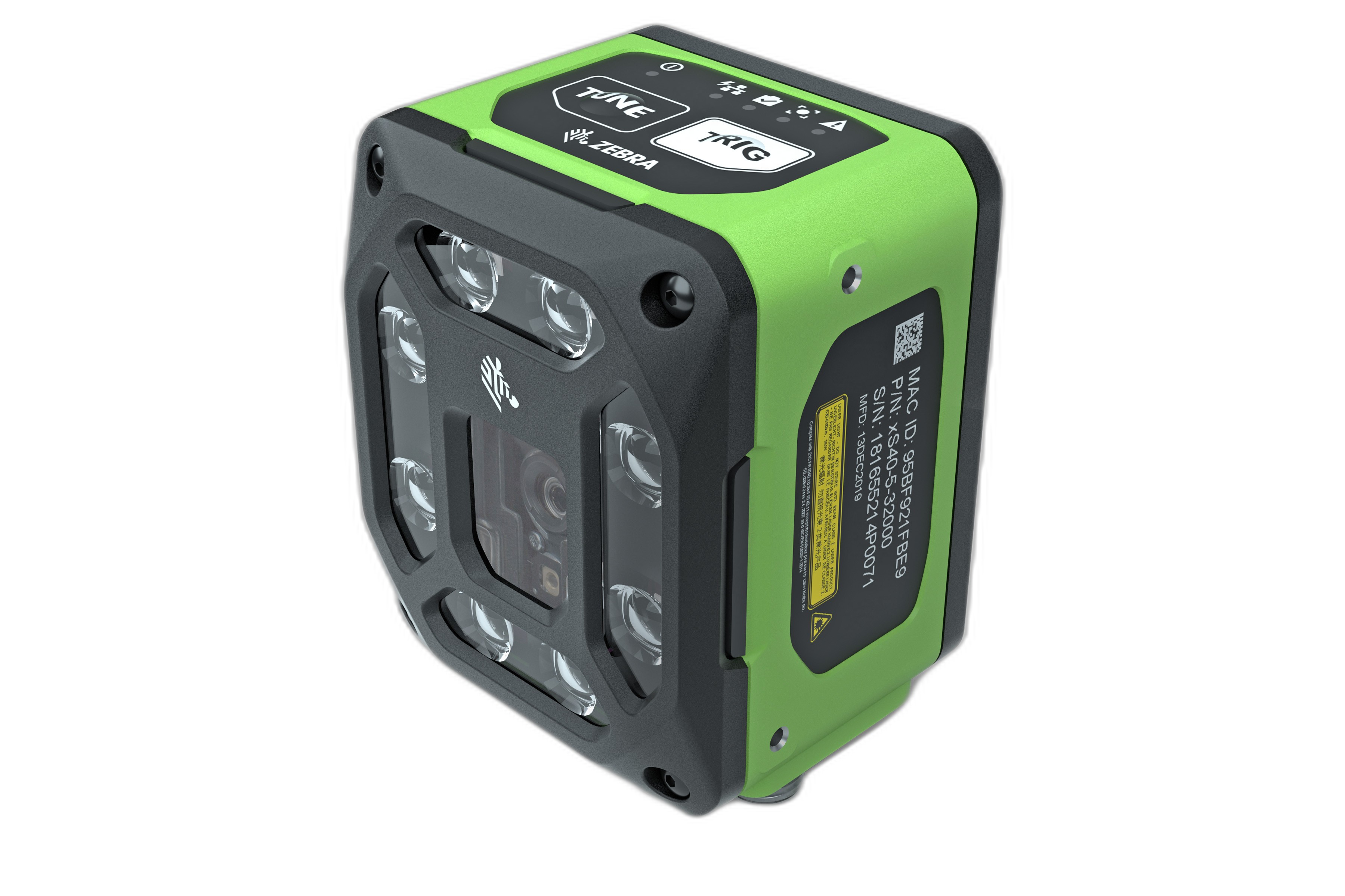 FS42 Fixed Industrial Auto Focus Scanner: Wide Angle, 5 MP, Fast 2D Barcode Decoder, Ethernet with POE, Serial, USB and Industrial Protocols, White Illumination, No Filter - Worldwide