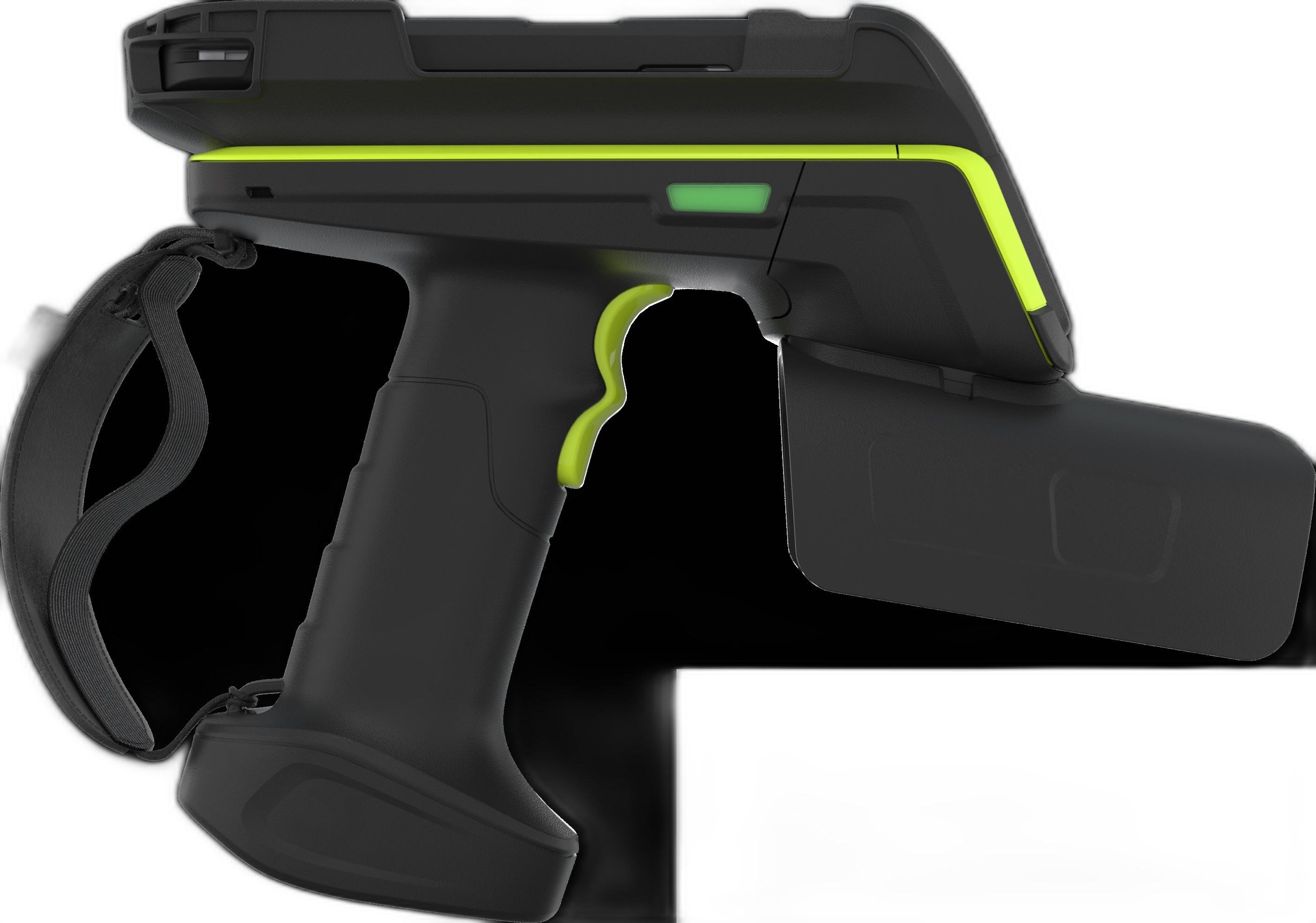 RFD9091-G30G700-WR - RFD90, Premium Plus, Long Range Linear Polarized Yagi Antenna, UHF RFID, Bluetooth, WiFi, Gun, SE4750MR Imager, 7000mAh Battery, Midnight Black/Industrial Green, 900MHz Worldwide