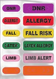 Wristband, Tyvek, 1 x 10in, Alert Wristband, Adhesive Closure, Purple - DNR, 1,000/box