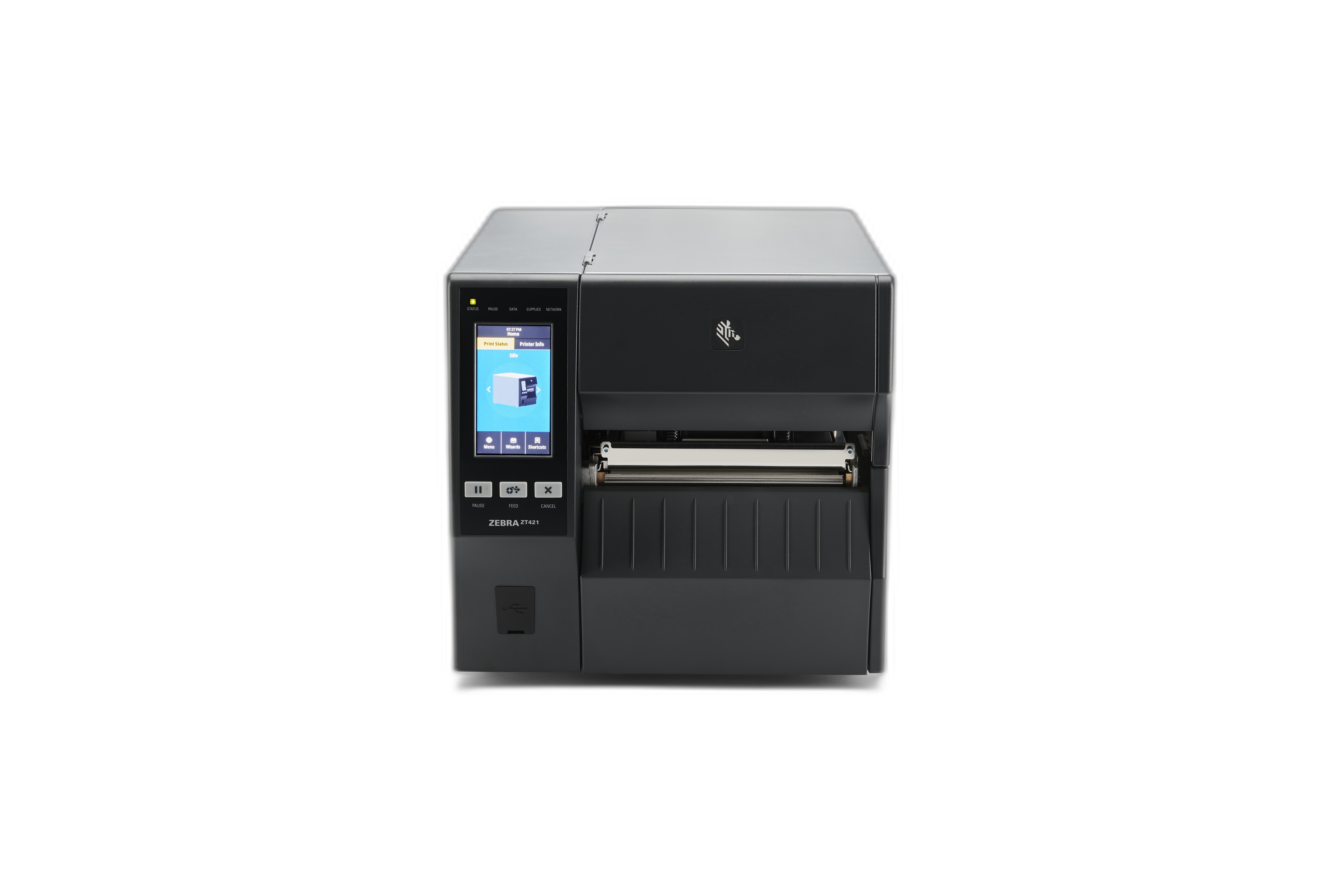 TT Printer ZT421; 6, 300 dpi, US Cord, Serial, USB, 10/100 Ethernet, Bluetooth 4.1/MFi, USB Host, EZPL