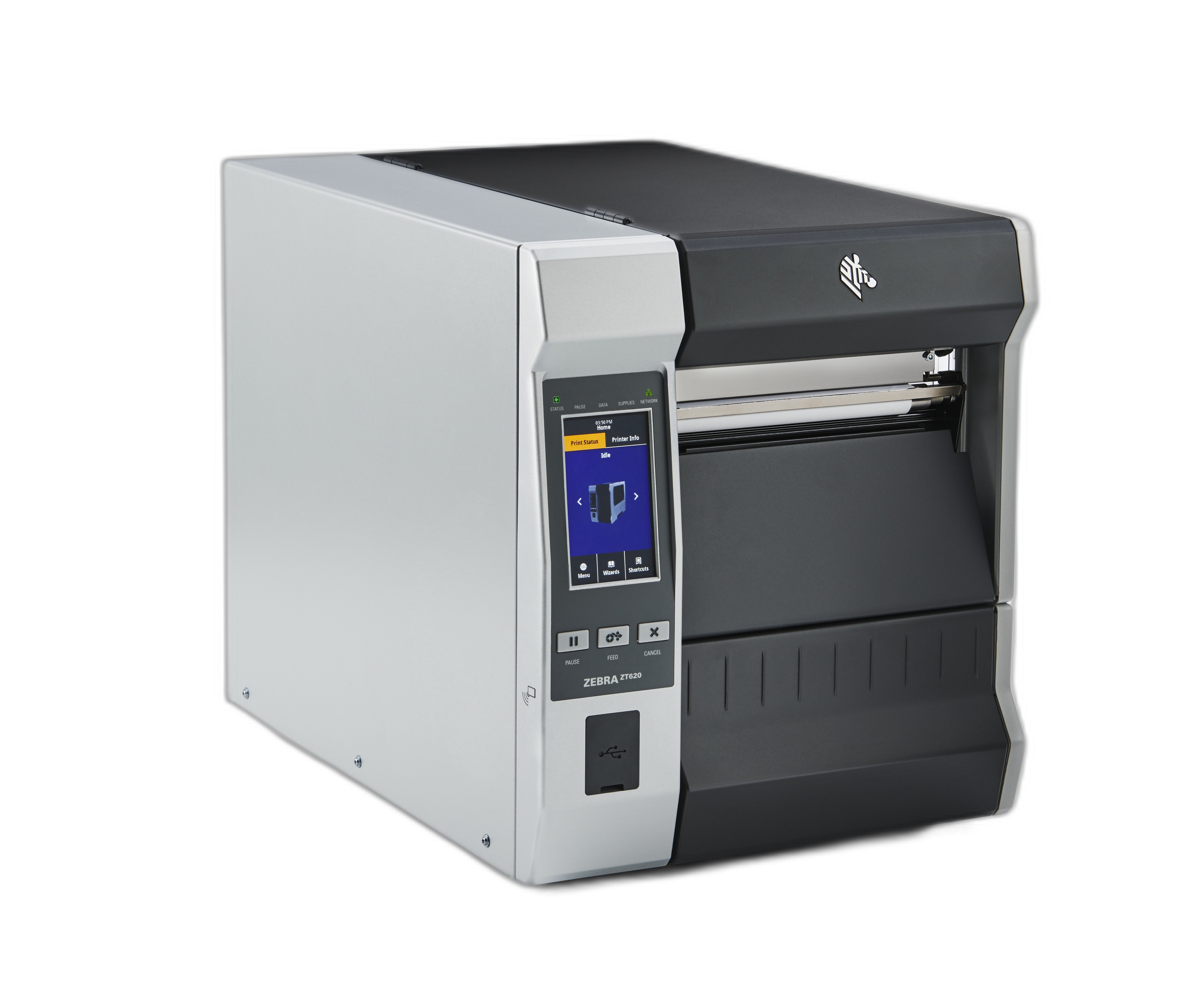 ZT62062-T010100Z - TT Printer ZT620; 6, 203 dpi, US Cord, Serial, USB, Gigabit Ethernet, Bluetooth 4.1, USB Host, Tear, Color Touch, ZPL